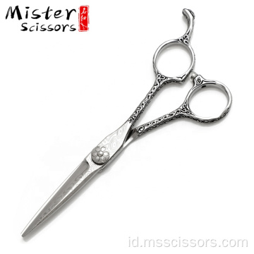 SUS440C Damaskus Pattern Hair Cutting Scissors 5.5 inch